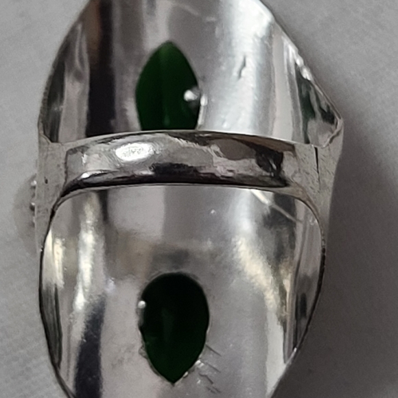 🌺Bogo New Vintage Tsavorite,Citrine Trinity Ring - Picture 4 of 5